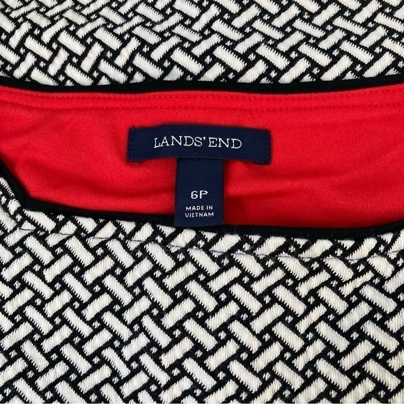 Lands End PETITE black and white herringbone Dress - Picture 8 of 9